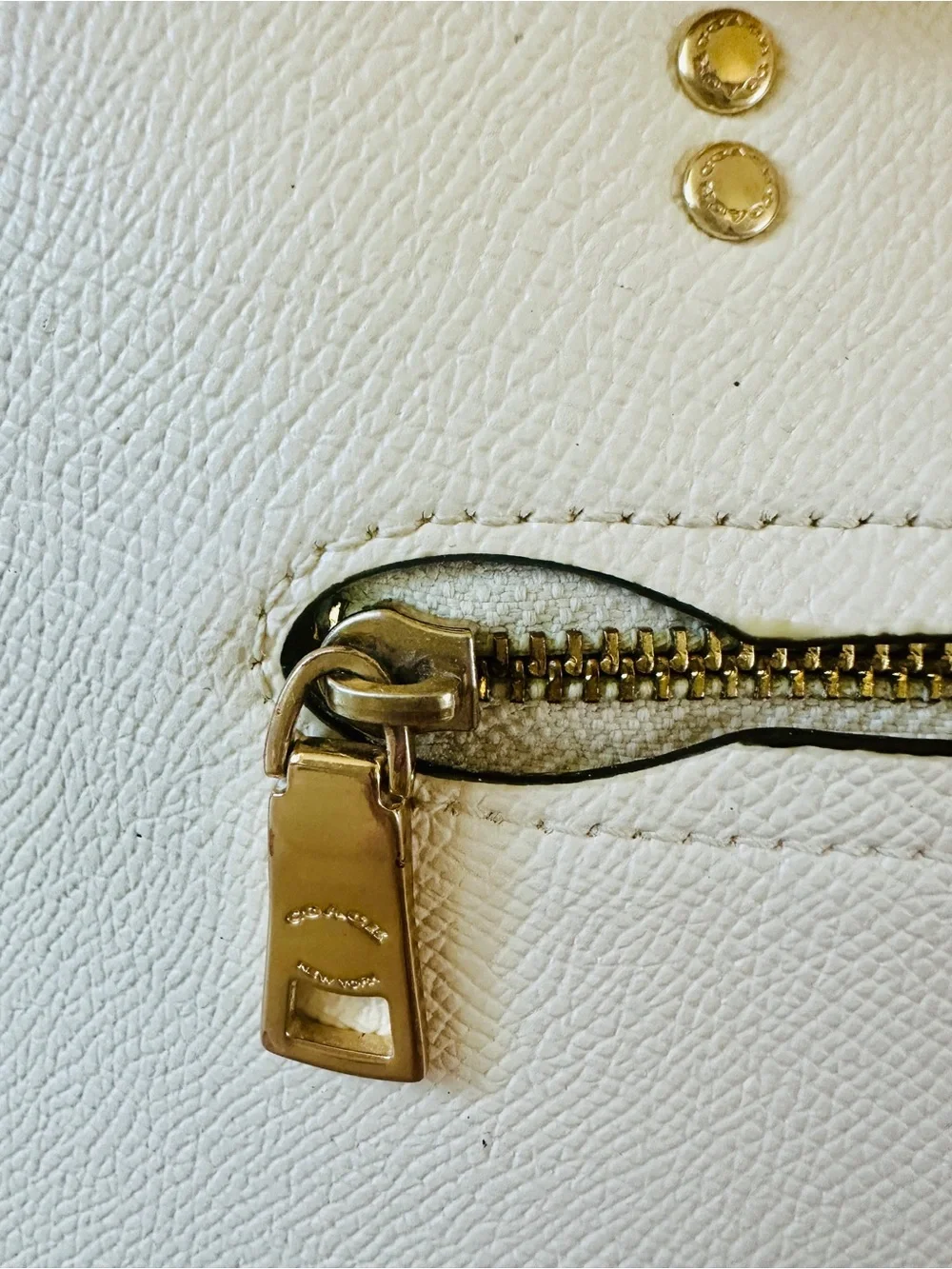 Coach Sierra Dome Satchel Chalk with Gold Hardware